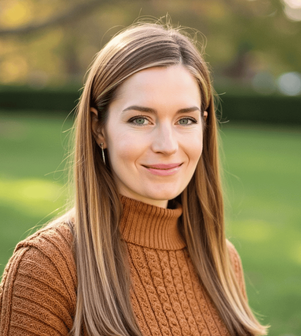 Kyra Zimmerman headshot smiling in front of greenery
