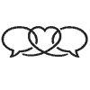 Overlapping speech bubbles icon